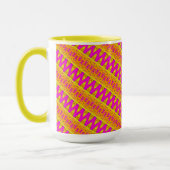 Tasse MUG Jimette Design rose orange blanc (Gauche)