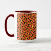 Tasse MUG Jimette Design rose orange blanc (Gauche)