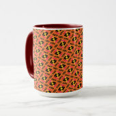 Tasse MUG Jimette Design rose orange blanc (Devant gauche)