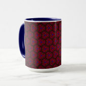 Tasse MUG Jimette Design rouge et bleue (Devant gauche)