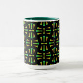 Tasse MUG Jimette Design vert orange et noir (Centre)