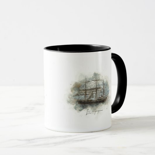 Tasse mug le voyageur (Devant droit)