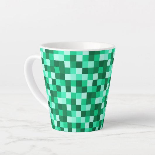 Tasse Mug Micraft Inspiré Pixels Verts (Angle gauche)
