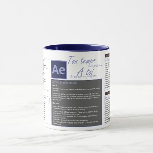 Tasse mug raccourcis clavier After effect (Centre)