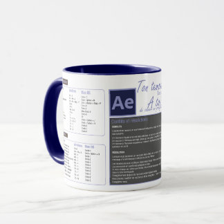 Tasse mug raccourcis clavier After effect