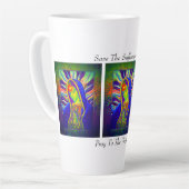 Tasse Mug Sauver La Souffrance de l'Inde Latte (Angle gauche)