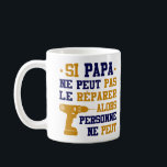 Tasse / Mug Si Papa ne Peut pas le Réparer<br><div class="desc">Tasse / Mug comme Cadeau Fête des Pères / Anniversaire Papa : Si Papa ne peut pas le Réparer ... Personne ne Peut ... Idée Cadeau pour l'Anniversaire de votre Papa ou pour célébrer la Fête des Pères ... à Offrir ou pour se faire Plaisir ... Disponible pour Hommes comme...</div>