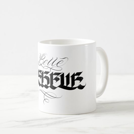 Tasse mugs prachtige rebel calligrapie koffiemok (Voorkant rechts)