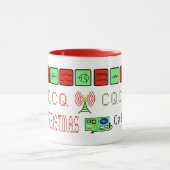 Tasse Multi-Graphique de Noël de radio-amateur (Centre)