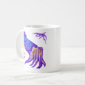 Tasse multicolore d'illustration de seiches (Devant gauche)