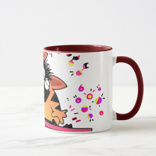 Tasse musicale de chat fou/tasse hilare de (Droite)