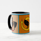 Tasse mythologique de culture de Mimbres (Devant gauche)