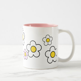tasse N°2 simple de fleurs des années 70