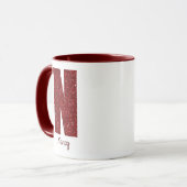Tasse N Monogramme Pailleté Moderne avec Nom (Devant gauche)