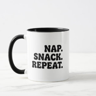 Tasse Nap Snack Repeat - Cadeau drôle pour amateur