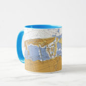 Tasse nautique de diagramme de baie de Miami, la (Devant gauche)