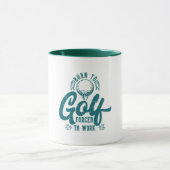 Tasse né pour le golf, forcé de travailler (Centre)