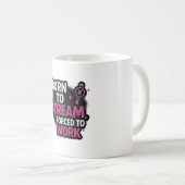Tasse « Né pour streamer, forcé à travailler » (Devant droit)
