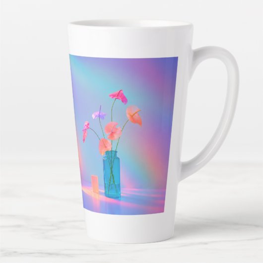 Tasse Neon Bloom Latte (Droite)