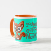 Tasse nerveuse de Kitty de café (Devant gauche)