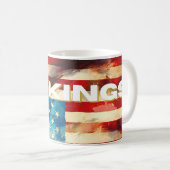Tasse No Kings – Création d'art patriotique audaci (Devant droit)