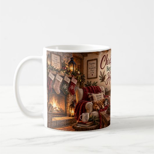 Tasse Noël Commence à la Maison (Gauche)