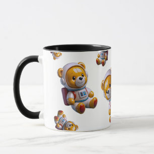 Tasse noire Astronaute Teddy