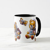 Tasse noire Astronaute Teddy (Devant droit)