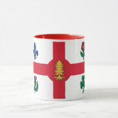 Tasse noire combo avec drapeau de Montréal, Québec (Centre)