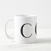 Tasse noire d'art déco du monogramme C (Gauche)