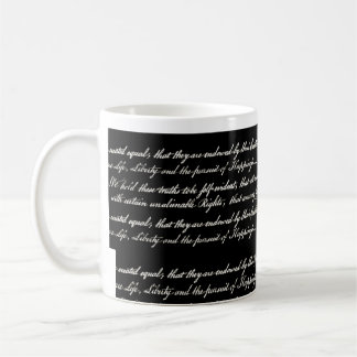Tasse noire de déclaration d'indépendance