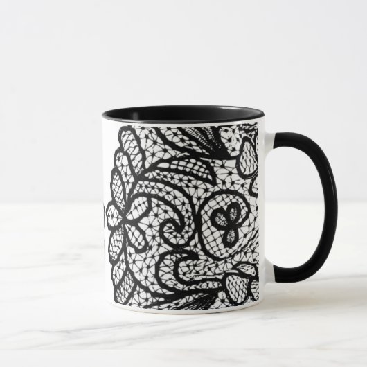 Tasse noire de dentelle (Droite)