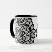 Tasse noire de dentelle (Devant gauche)