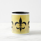 Tasse noire de Fleur-De-lis d'or (Centre)