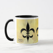 Tasse noire de Fleur-De-lis d'or (Gauche)