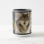 tasse noire de fréquence de loup d'or (Centre)