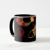 Tasse noire de kois de geisha (Devant gauche)