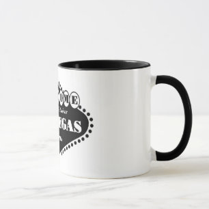 Tasse NOIRE de la sonnerie T de signe de Las Vegas