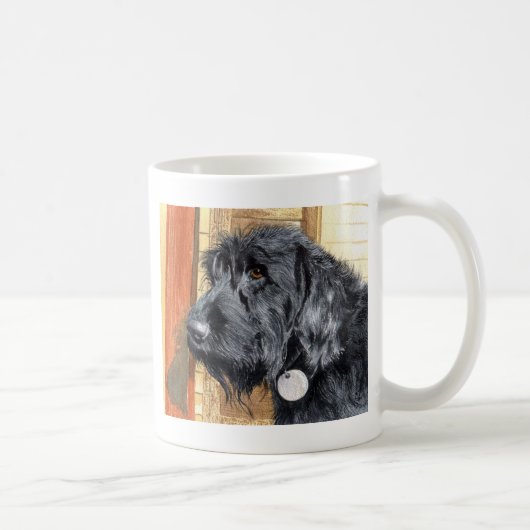 Tasse noire de Labradoodle #1 (Droite)