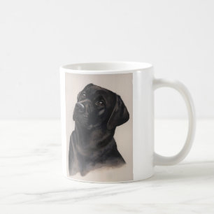 Tasse noire de Labrador avec le texte "du meilleur
