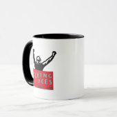 Tasse noire de logo d'as de vol (Devant gauche)
