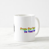 Tasse noire de l'ovale 15oz de PBA (Devant droit)