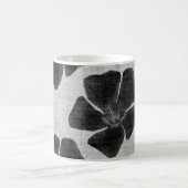 Tasse noire de motif de fleur (Centre)