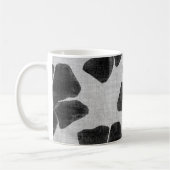 Tasse noire de motif de fleur (Gauche)