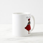 Tasse noire de pin-up - Carmen (Devant droit)