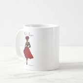 Tasse noire de pin-up - Carmen (Devant gauche)