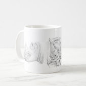 Tasse noire de rhinocéros (Devant gauche)