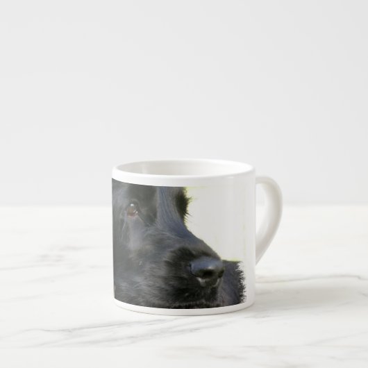 Tasse noire de spécialité de chien de cocker (Devant droit)