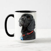 Tasse noire de tête de cocker (Gauche)