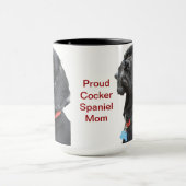 Tasse noire de tête de cocker (Centre)